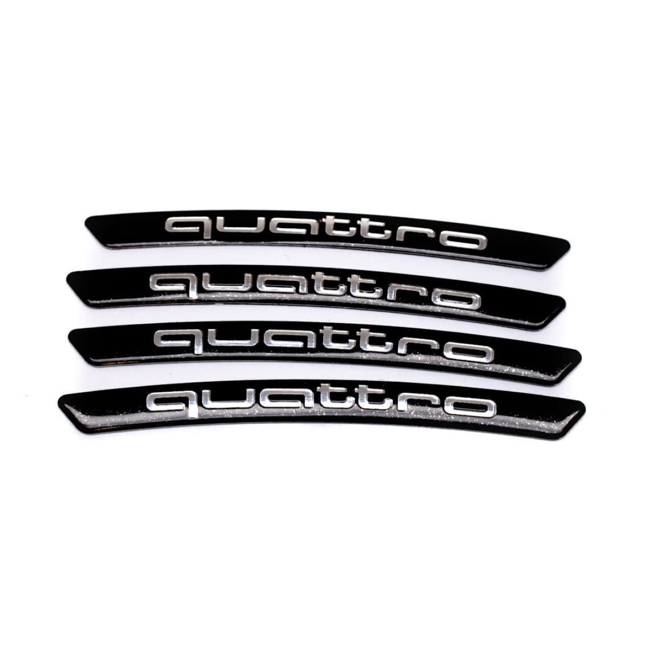 Комплект эмблем Quattro черные дуга 4 шт.