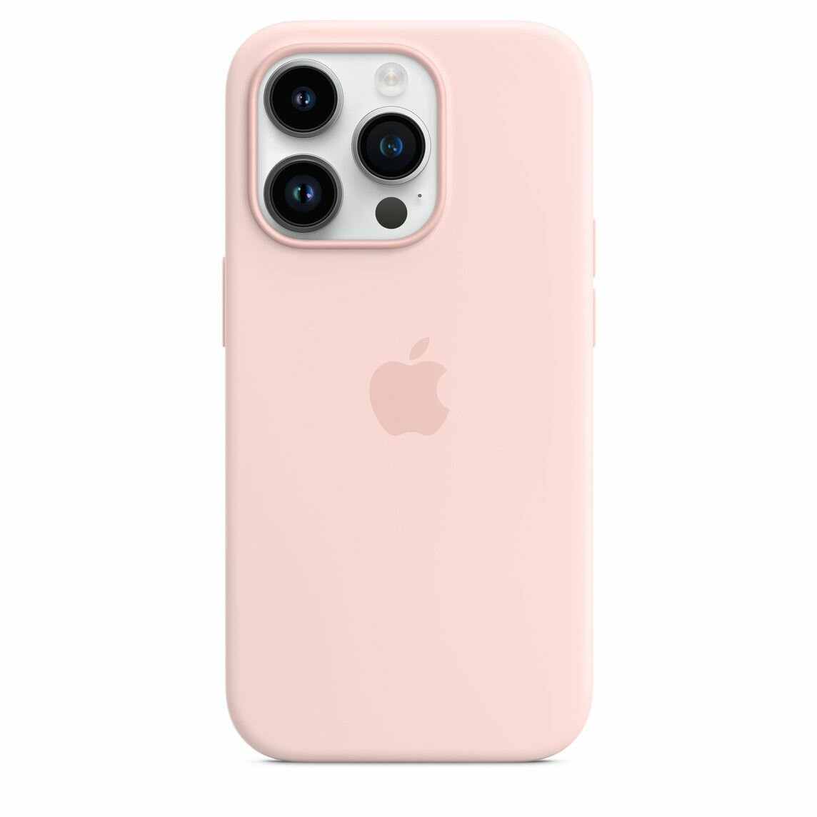 Чехол силиконовый MagSafe для iPhone 14 Pro Chalk Pink с анимацией NFC, Silicone case MagSafe для айфон 14 про розовый