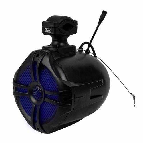 Подвесная морская акустика ACV MR61BL 200 Вт 65 RGB подсветка комплект корпусных динамиков 2 шт влагостойкие колонки для лодки катера яхты водонепроницаемые 2-полосные черные 11240₽