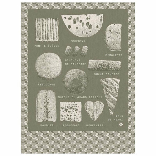 Полотенце кухонное Jacquard Francais Fromages Green 60x80 см