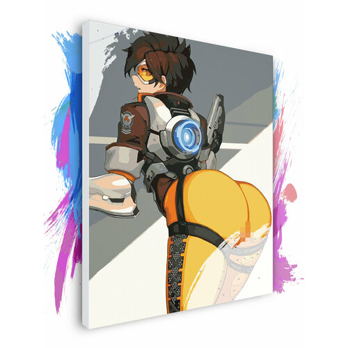 Картина по номерам на холсте Overwatch Girl, 40 х 50 см