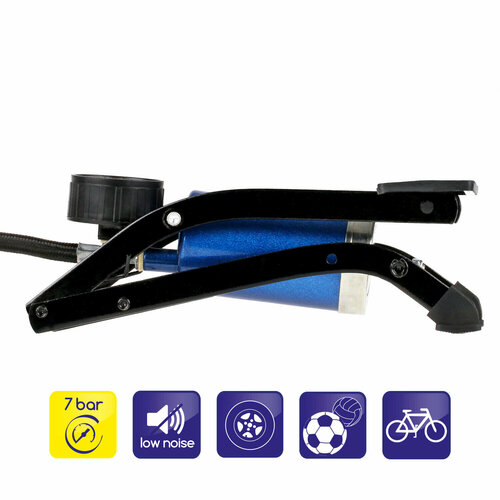 Насос автомобильный ножной одноцилиндровый с манометром 2948₽