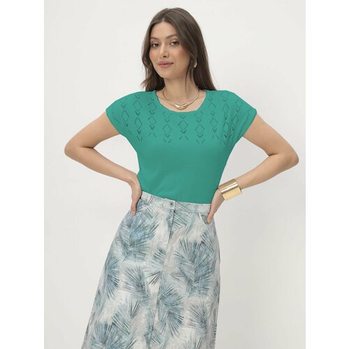 фото Джемпер key fashion, размер 52, , изумрудный