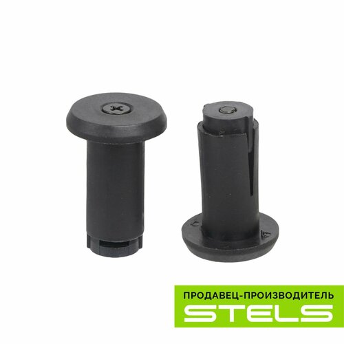 Заглушка на руль велосипеда нейлоновая чёрная диаметр 17.6мм HUALONG HL-08 NEW