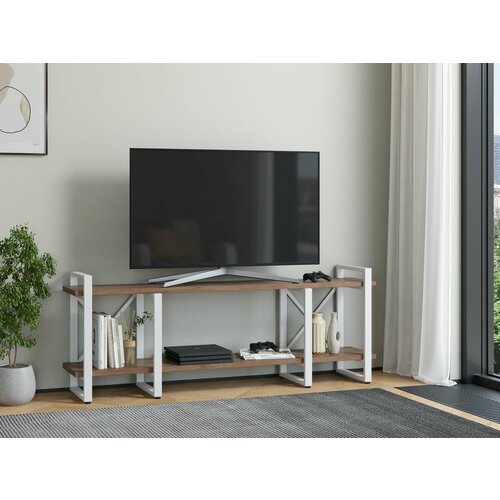 Тумба под ТВ Айсберг Лофт 160 белыйдуб крафт табак 9490₽