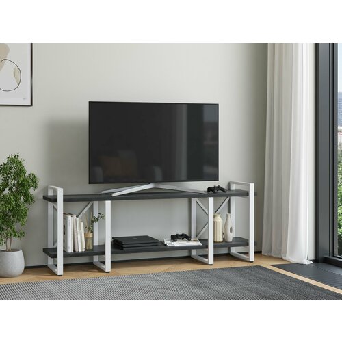 Тумба под ТВ Айсберг Лофт 160 белыйсеверное дерево темное 9490₽