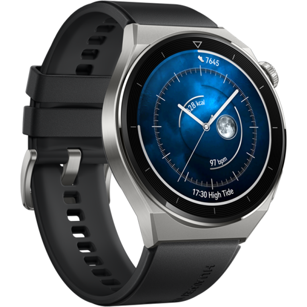 HUAWEI Умные часы HUAWEI Watch GT 3 Pro, светло-серый титановый корпус с ремешком из фторэластомера — фото 1