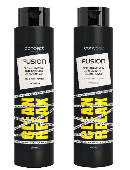 Гель-шампунь для мужчин Concept Fusion For Men Clean Relax, 500 мл, 2 шт