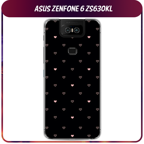 Силиконовый чехол на Asus Zenfone 6 ZS630KL / Асус Зенфон 6 ZS630KL Чехол с сердечками силиконовый чехол на asus zenfone 6 zs630kl асус зенфон 6 zs630kl самая любимая бабушка