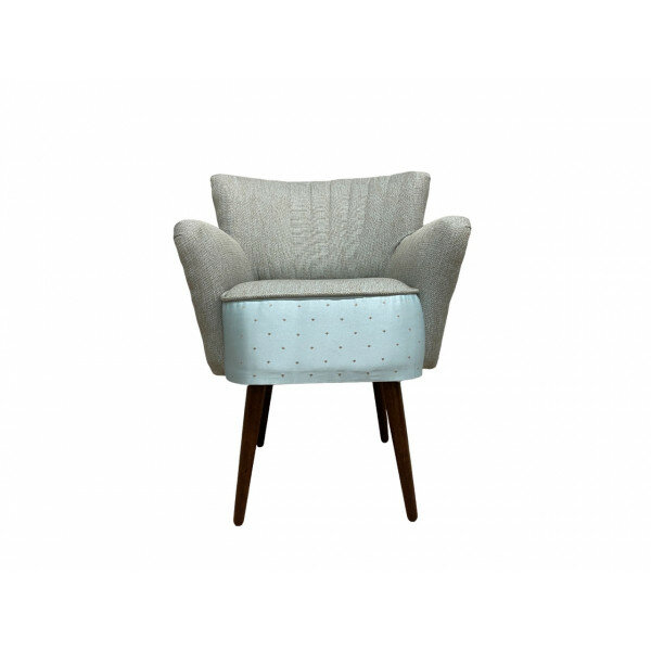 Кресло Свейн размер 66 х 70 см, наружная часть текстиль цвет голубой, внутренняя часть текстиль цвет серо-бежевый