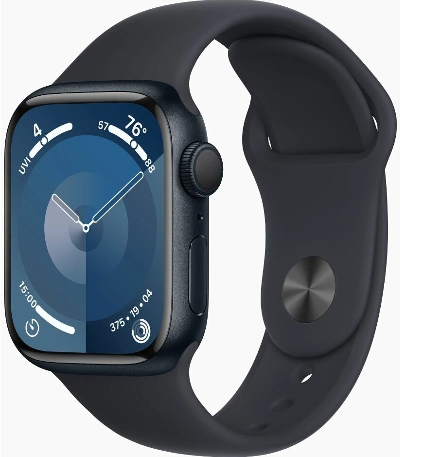 Умные часы Apple Watch Series 9 45 мм Aluminium Case , midnight Sport Band