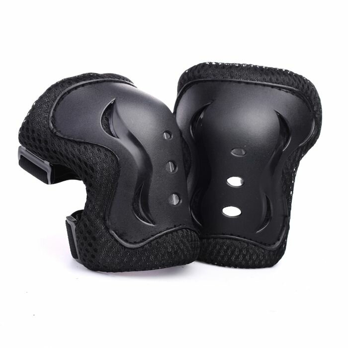 Комплект защиты для катания черный илизиум спорт шлем наколенники налокотники защита запястья для роликов скейта самоката