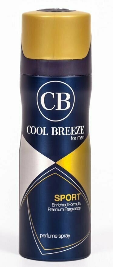 COOL BREEZE Дезодорант спрей мужской, Sport, 200 мл