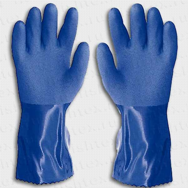 Перчатки FISHERMAN для рыбалки синие, х/б подкладка, 300мм, р. L