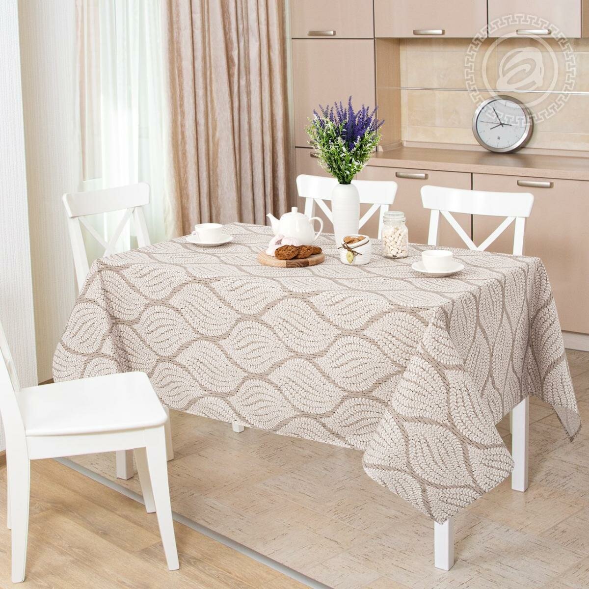 фото Скатерть на стол/150х180/тканевая/рогожка/хлопок/Арт Постель