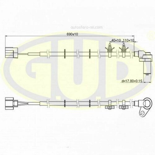 GUD GABS02603 Датчик abs задн mitsubishi airtrek i прав 1339₽