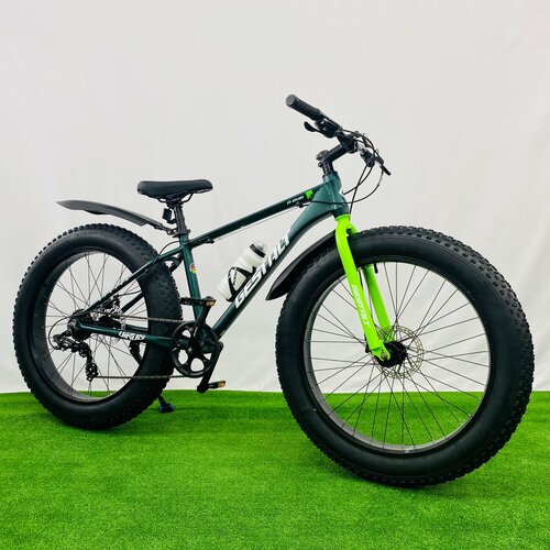 Велосипед GESTALT Фэтбайк 26 рама 16 алюминий SHIMANO зеленый 33990₽