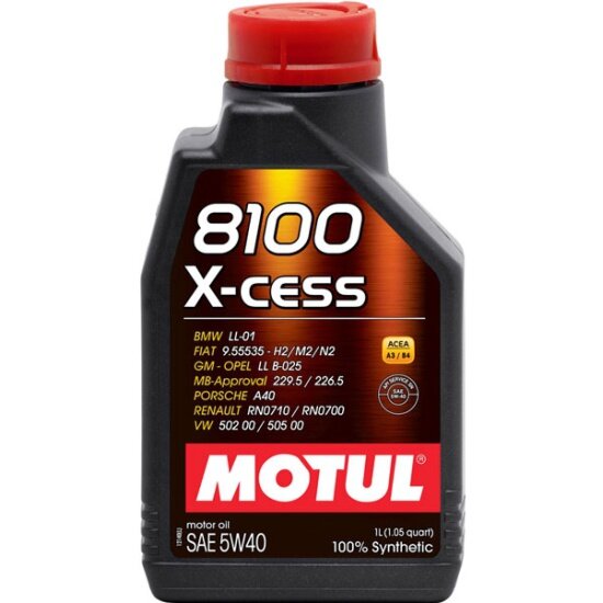 Моторное масло Motul 8100 X-cess 5W-40 1 л, 102784