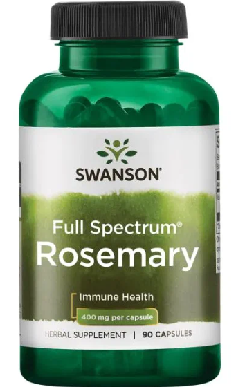 Swanson Full Spectrum Rosemary (Розмарин полного спектра) 400 мг 90 капсул