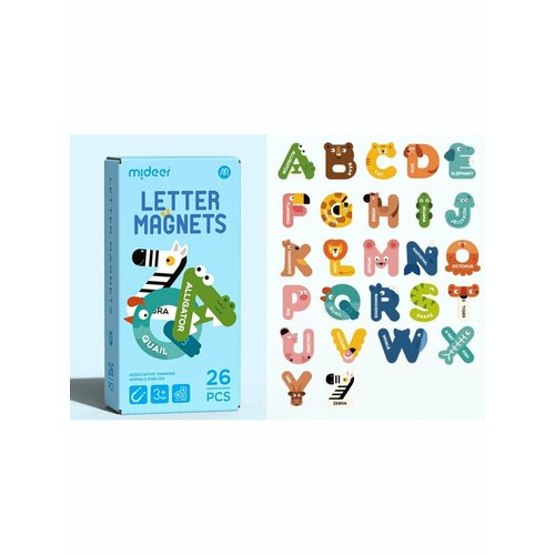 Магнитные буквы английского алфавита Животные 1090₽