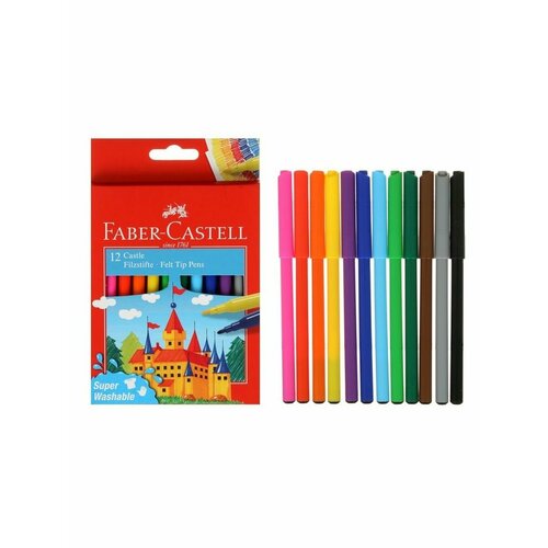 Фломастеры Faber-CastellЗамок смываемы faber castell crayons multicolour 12 pcs