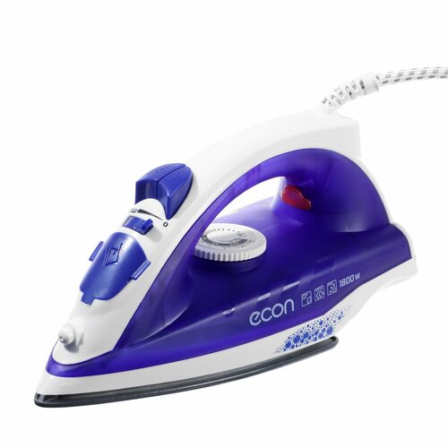 Утюг Econ ECO-BI1801 1800 Вт керамическая подошва 14 гмин 180 мл бело-фиолетовый 299200₽
