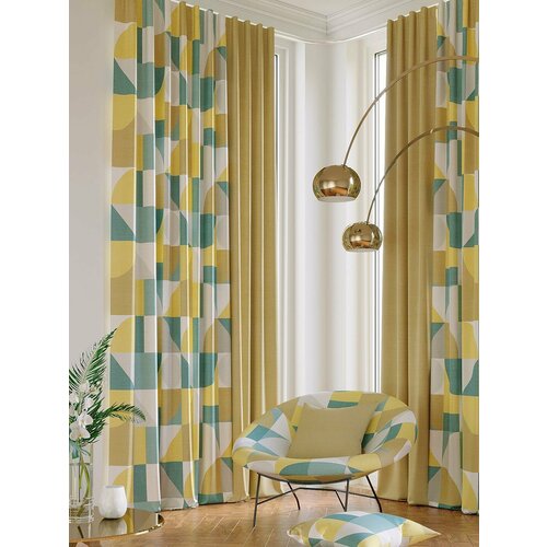 Комплекты штор AT HOME / шторы в комнату 220х280 см / Абирон (горчичный)