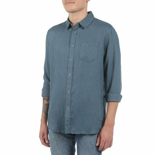 Рубашка Maison David, размер XXL, серо-синий рубашка maison david размер xxl серо зеленый