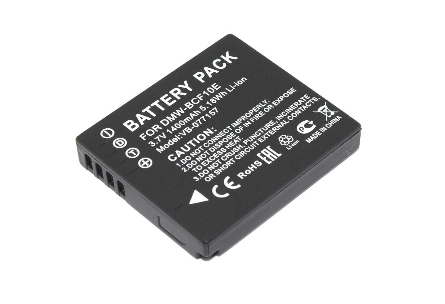 Аккумуляторная батарея для фотоаппарата Panasonic Lumix DMC-F (DMW-BCF10E) 3,7V 1400mAh