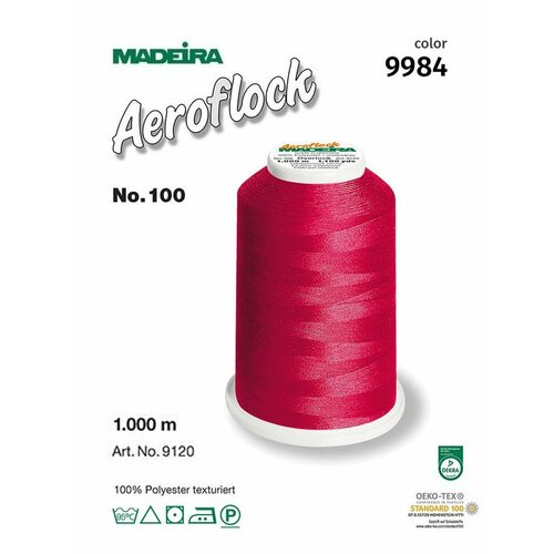 Нитки швейные Madeira Aeroflock № 100, 1000 м арт. 9984 нитки швейные madeira aeroflock 100 1000 м арт 9915
