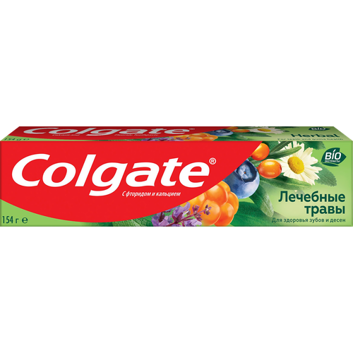 Зубная паста COLGATE Лечебные травы с натуральными ингредиентами для здоровья зубов и десен, 100мл