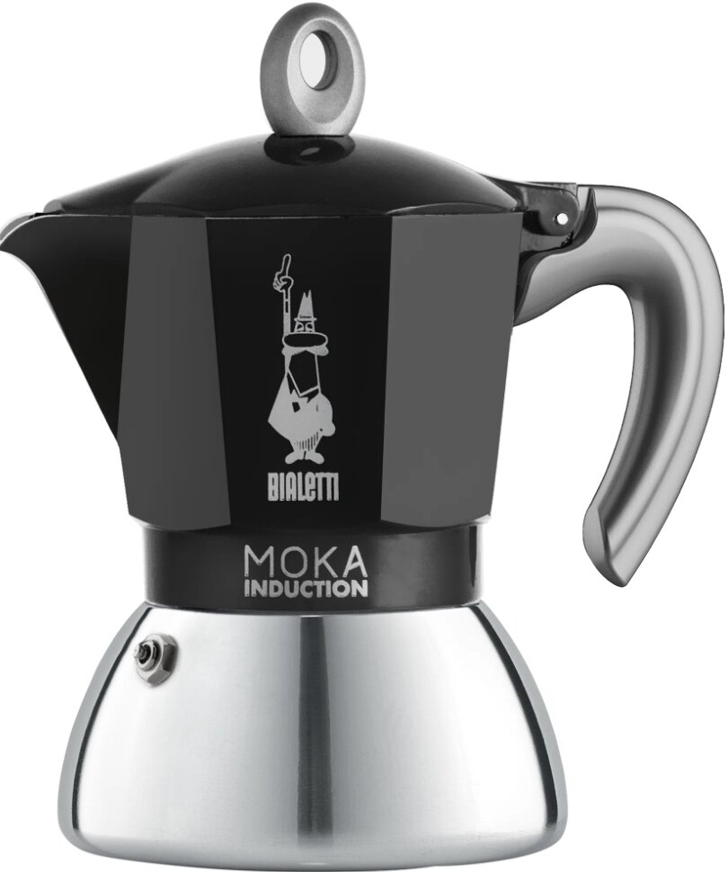 Гейзерная кофеварка Bialetti New Moka Induction, 280 мл, 280 мл, black 6936