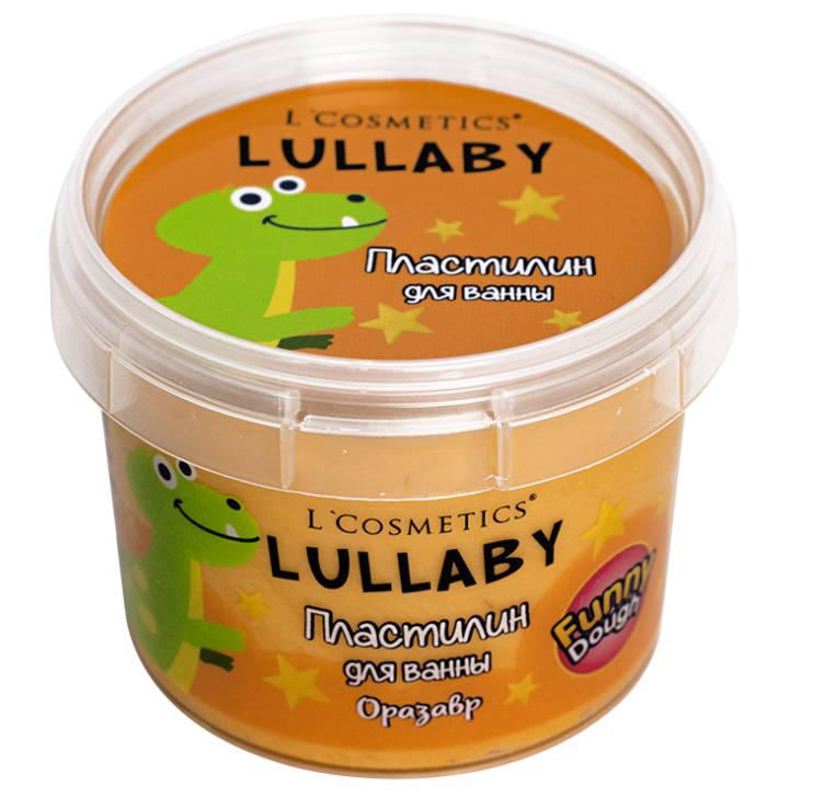 L`COSMETICS, LULLABY, Пластилин для ванны, Оразавр, 120 г