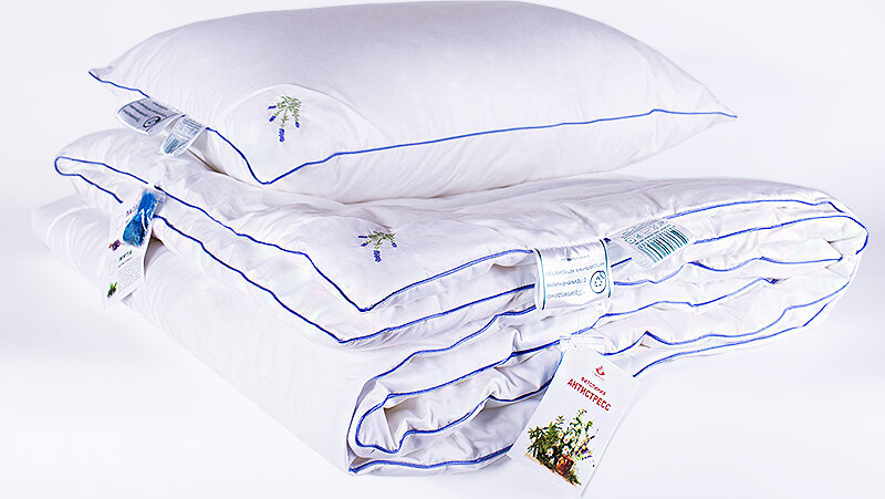 Одеяло стеганое Natures "Лаванда Антистресс" с саше из натуральной лаванды, 200 x 220 см
