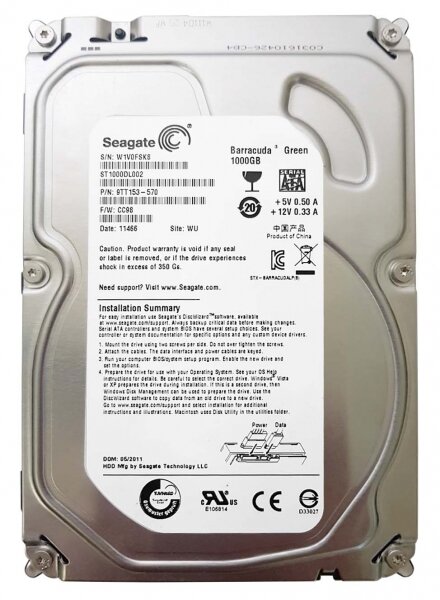 Жесткий диск Seagate ST1000DL002 1Tb SATAII 3,5" HDD