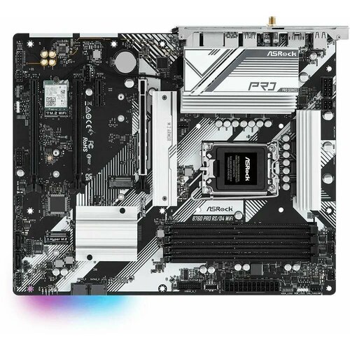 Материнская плата ASROCK B760 PRO RSD4 WIFI LGA 1700 Intel B760 ATX Ret 2307700₽