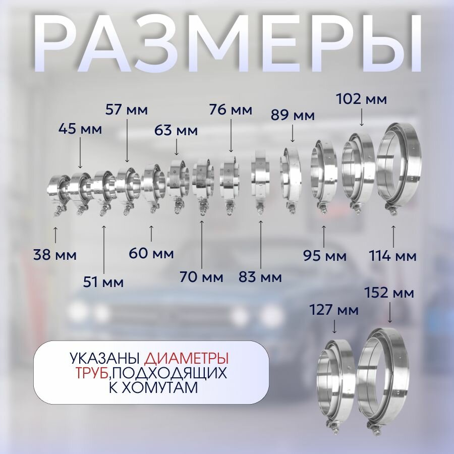 V-band 38мм из нержавеющей стали