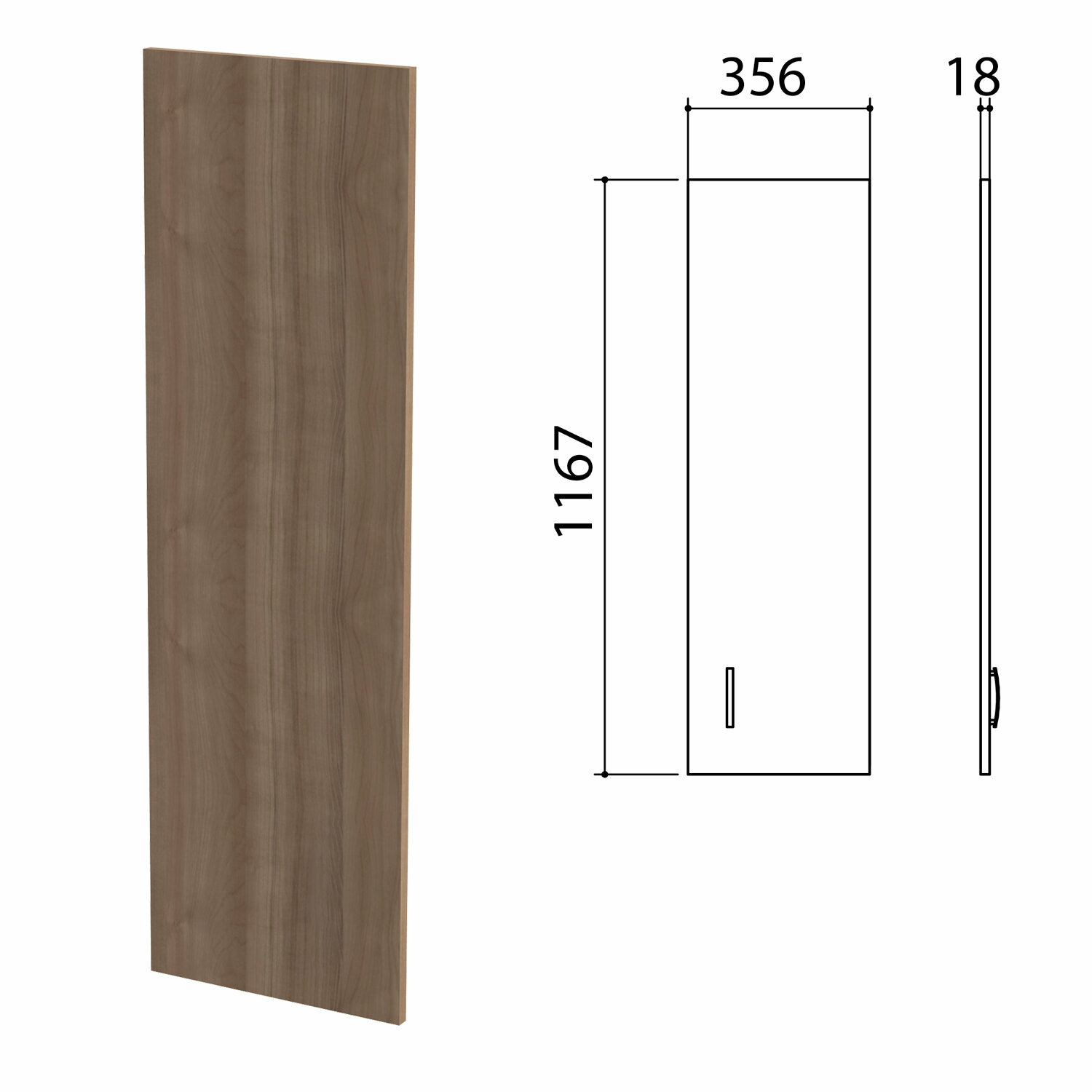 фото Дверь ЛДСП средняя "Приоритет", 356х18х1167 мм, без фурнитуры, лагос, К-937, К-937 лагос В комплекте: 1шт.