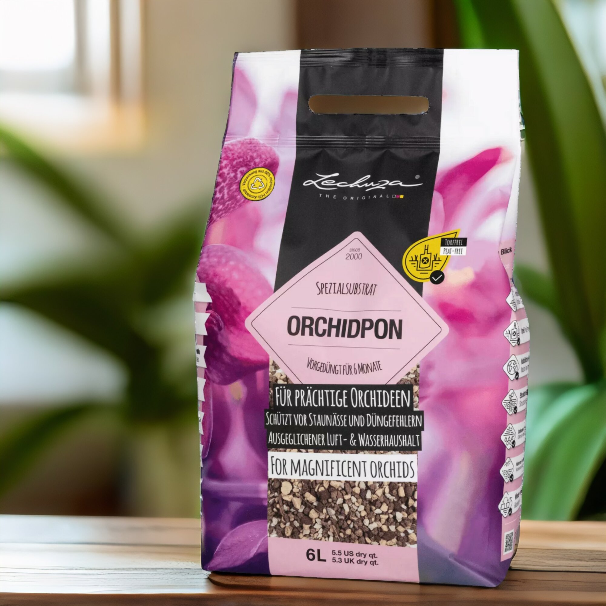 Субстрат Lechuza Orchidpon белый/коричневый, 6 л, 6 кг - фото №9