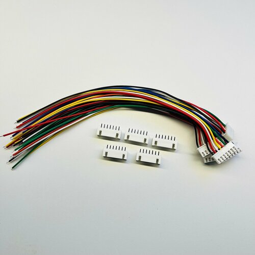 Набор кабелей с разъемом JST XH 2.54мм 7pin 20см 5 штук