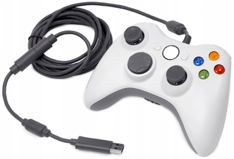 Проводной джойстик геймпад MyPads для игровых приставок Microsoft Xbox 360 Controller for Windows белый (52A-00005)