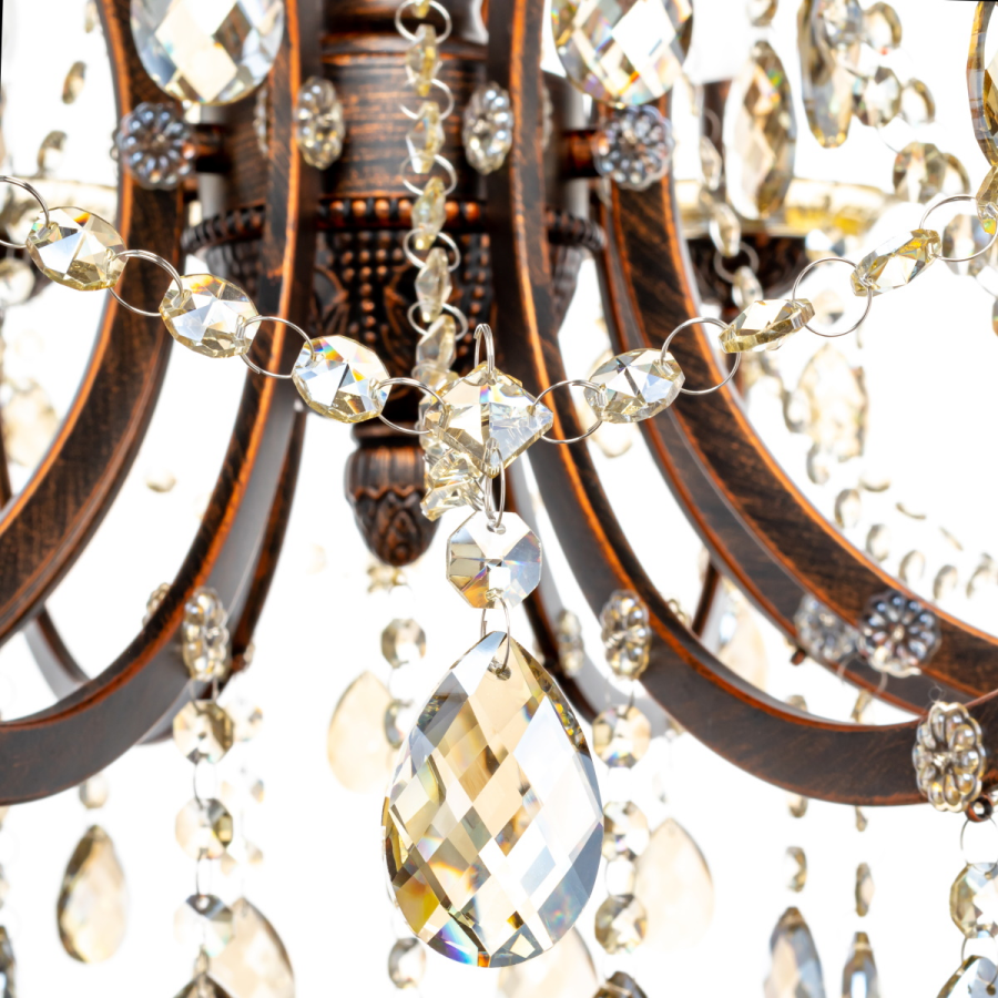 люстра подвесная LAMPLANDIA Florentina 8x40Вт E14 без плафонов,металл - фото №16