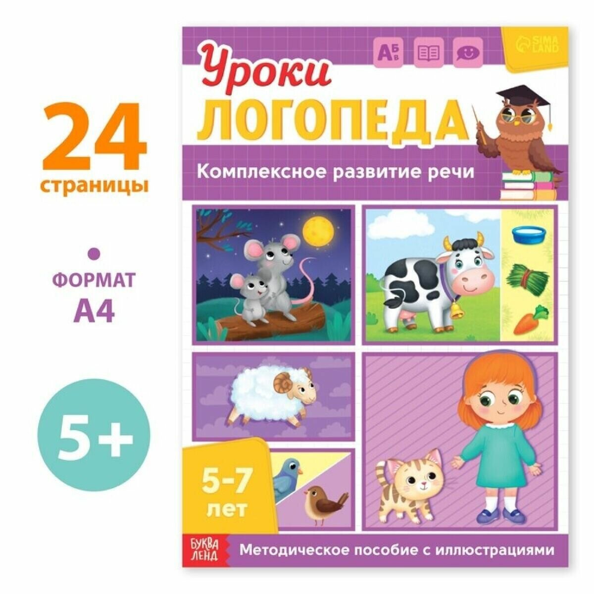 Книга Уроки логопеда. Комплексное развитие речи , 24 стр, 5-7 лет