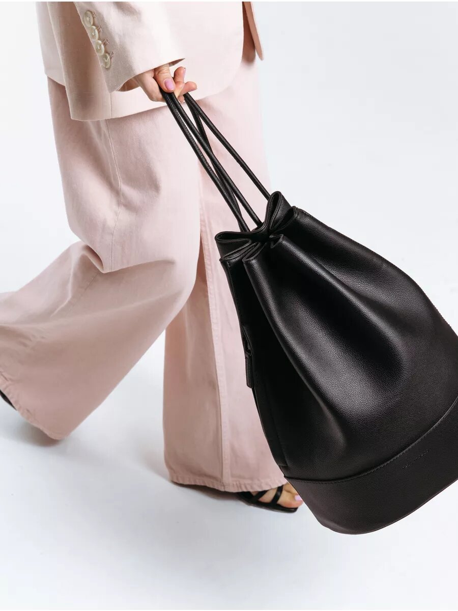 Рюкзак торба nstc.moscow, фактура гладкая, черный — фото 1