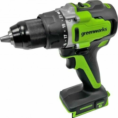 Дрель-шуруповерт аккумуляторная GREENWORKS GD24DD90 бесщеточная без АКБ и ЗУ 3707507 44955₽
