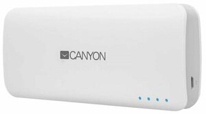 Портативный аккумулятор Canyon CNE-CPB100, белый