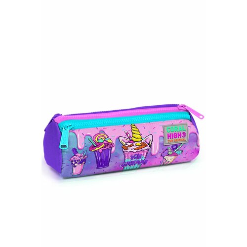 Пенал-косметичка Coral High Единорог 3отд ткань 2207070 1856₽