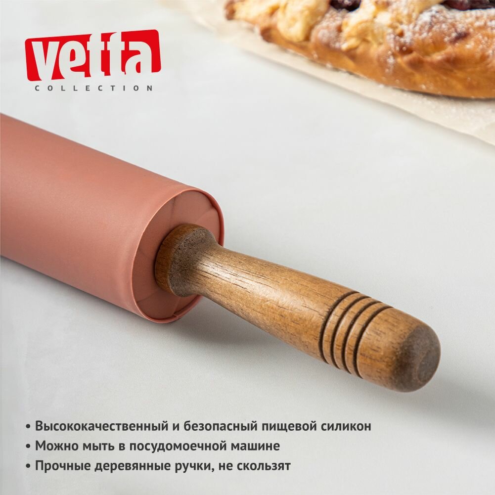 Скалка Vetta силиконовая, 43х5 см - фото №3