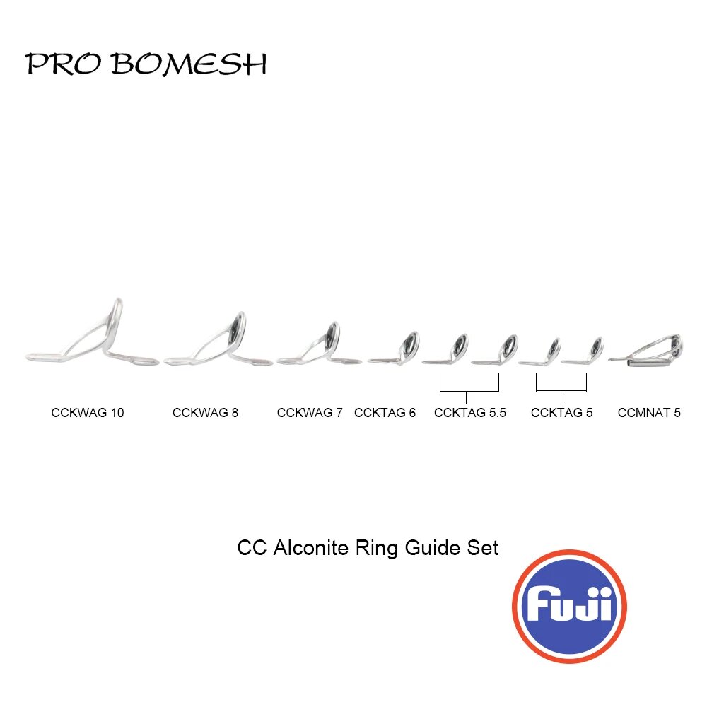 PRO BOMESH набор направляющих FUJI SIC Alconite для удилища 9 шт.