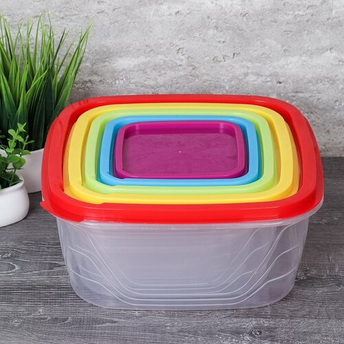 Набор пищевых контейнеров для хранения пластик 5 шт 735₽